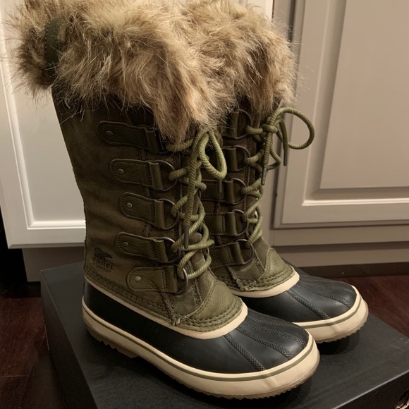 Sorel Joan of Arctic Nori Dark Stone Boots - Picture 1 of 5